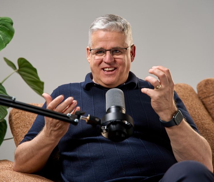 Michael Gilmour in Radio Studio